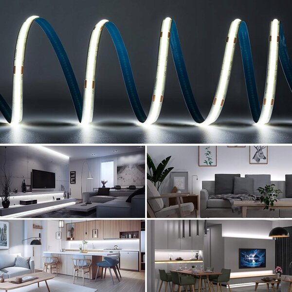 Bílý LED pásek 24 V, 13 W, 1430 lm, 1 m – studená bílá