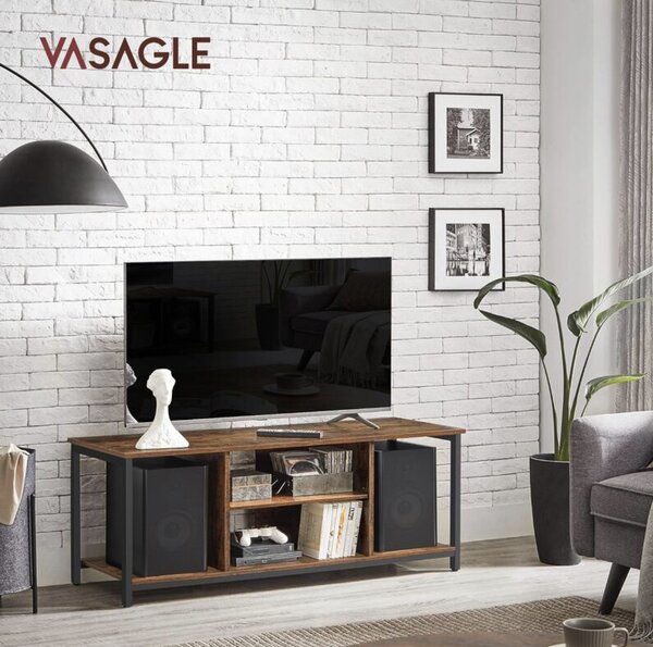 SONGMICS TV stolek Vasagle Pafo hnědý/černý