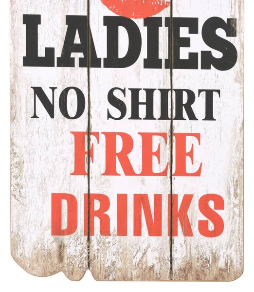 Nástěnný věšák na kabáty MEN LADIES s 6 háčky 120 x 40 cm 245852