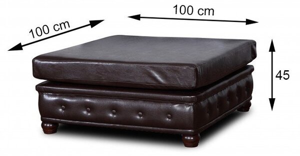 Taburet Chesterfield Oxford velký