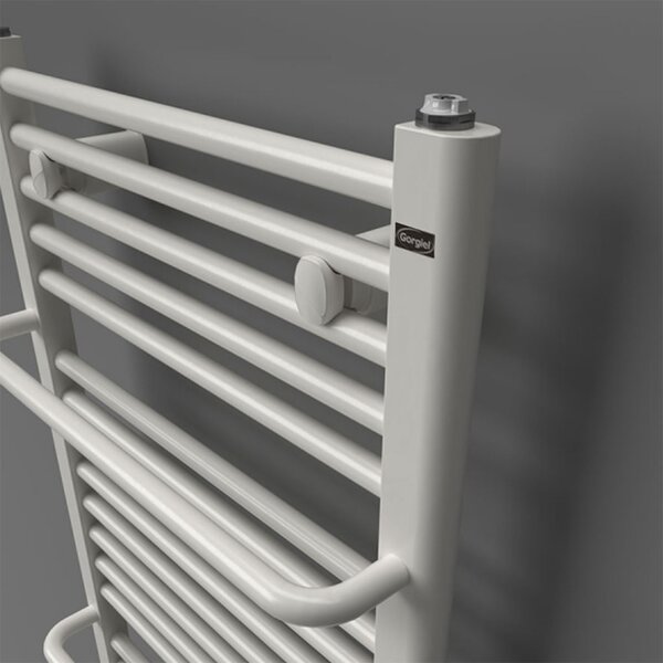 BPS-koupelny Elektrický koupelnový radiátor Bodam E AB-E 6240-02, připojení typ 02, 40x74 cm, bílá RAL 9016