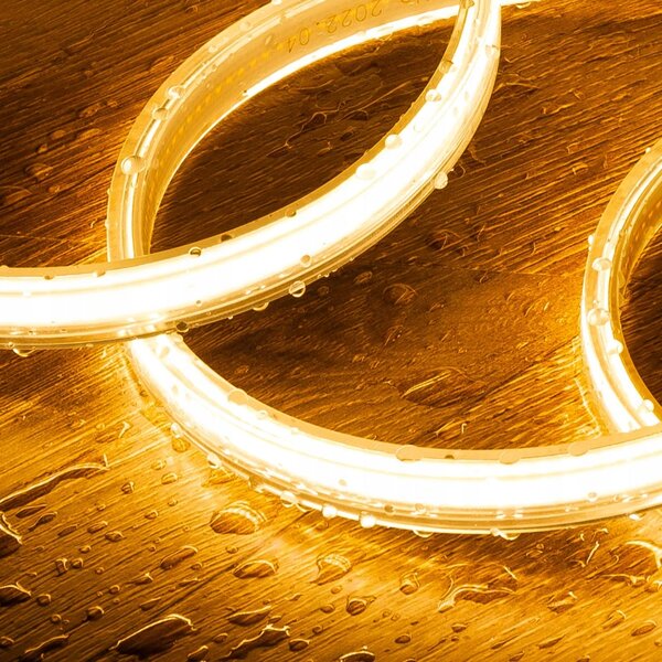 LED pásek 230 V, 10 W, 1 m – teplá bílá, IP65