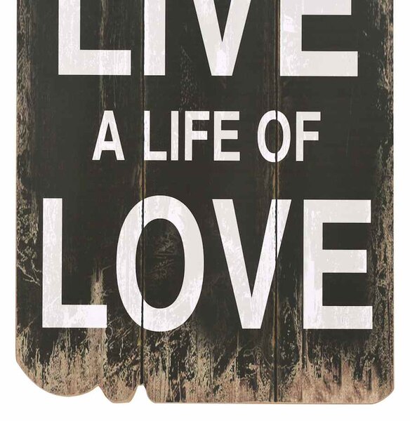 Nástěnný věšák na kabáty LOVE LIFE s 6 háčky 120 x 40 cm 245853