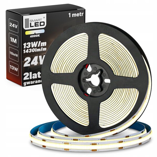 Bílý LED pásek 24 V, 13 W, 1430 lm, 1 m – neutrální bílá
