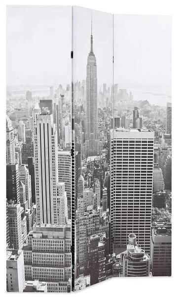 Skládací paraván 120 x 170 cm New York by Day černobílý 245857