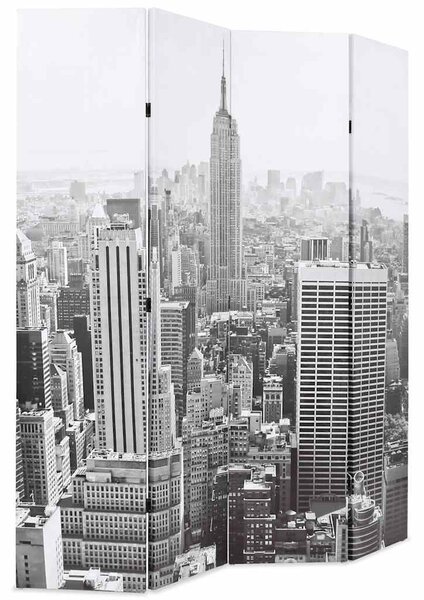 Skládací paraván 160 x 170 cm Denní New York černobílý 245858