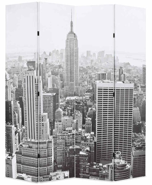 Skládací paraván 160 x 170 cm Denní New York černobílý 245858