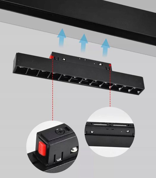 Lištové LED svítidlo 24 W, 4000 K, 2160 lm, neutrální bílá, IP20, CRI 90, 2 × 60 × 2 cm
