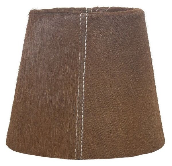 Hnědé stínidlo lampy z hovězí kůže - Ø18*Ø13*15cm / E27 - Mars & More