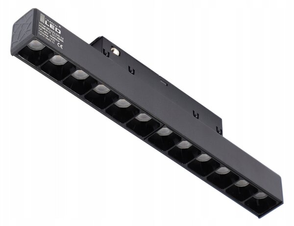 Lištové LED svítidlo 12 W, 3000 K, 1080 lm, teplá bílá, IP20, CRI 90, 2 × 22 × 2 cm