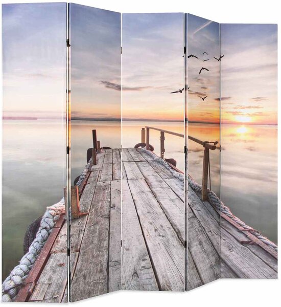 Skládací paraván 200 x 170 cm jezero 245883