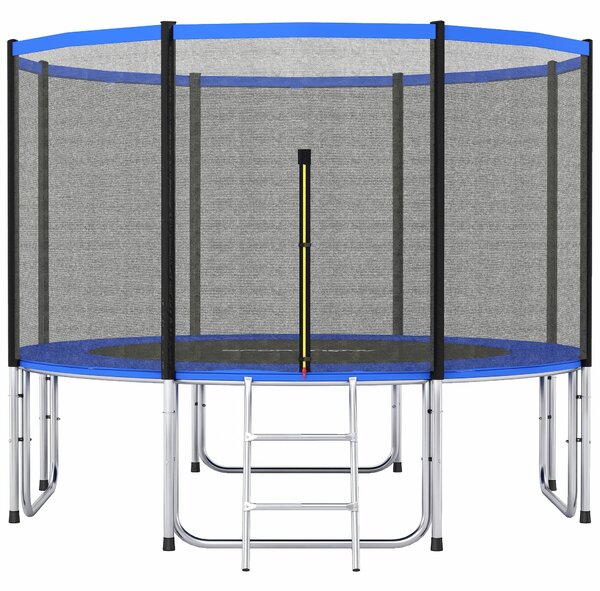 SPORTNOW trampolína 366 cm pro děti s ochrannou sítí, žebříkem a pozinkovaným rámem — od 6 let, nosnost 150 kg | Aosom