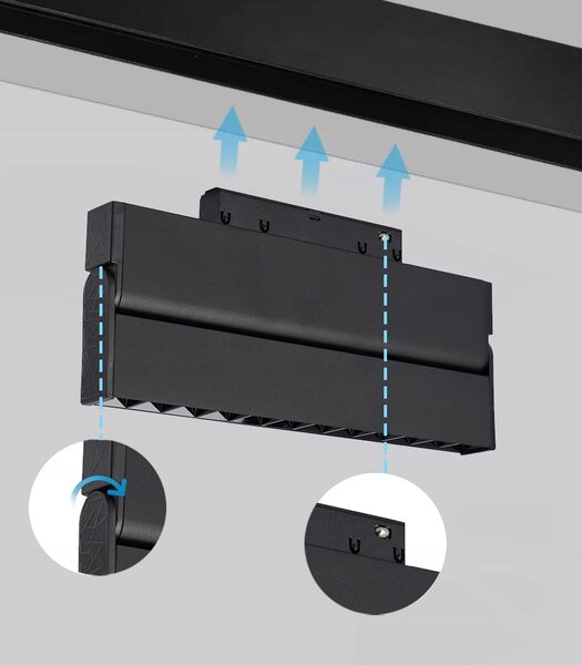 Lištové LED svítidlo 20 W, 4000 K, 1800 lm, neutrální bílá, IP20, CRI 90, 31,5 × 30 × 2 cm
