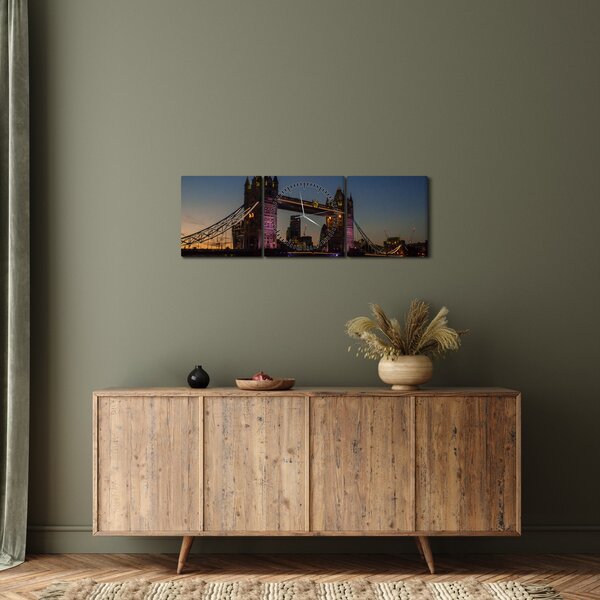 Obraz - Tower bridge (s hodinami) (90x30 cm)