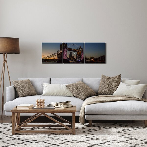 Obraz - Tower bridge (s hodinami) (90x30 cm)