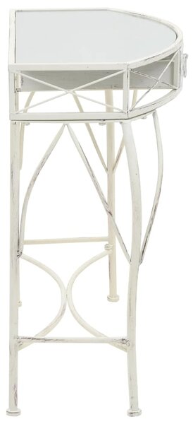 Odkládací stolek ve francouzském stylu kovový 82x39x76 cm bílý 245935
