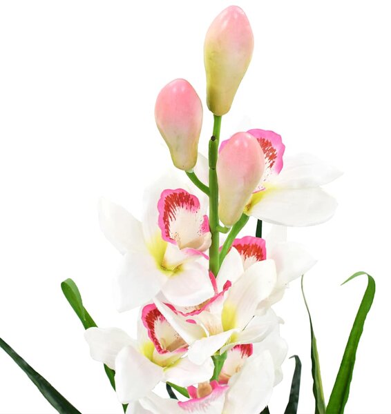 Umělá rostlina orchidej člunatec s květináčem 100 cm 245952