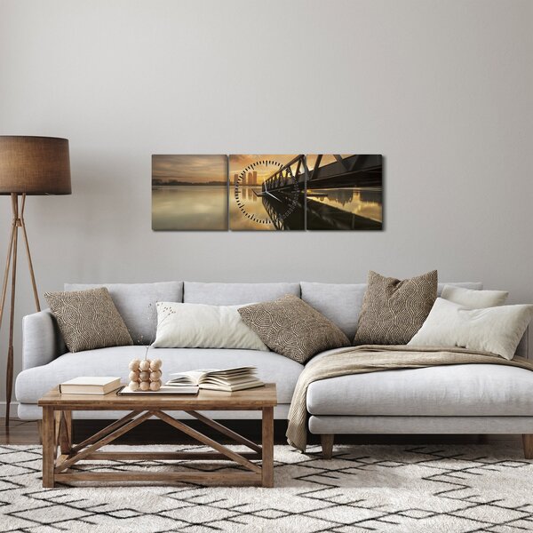 Obraz mola (s hodinami) (90x30 cm)