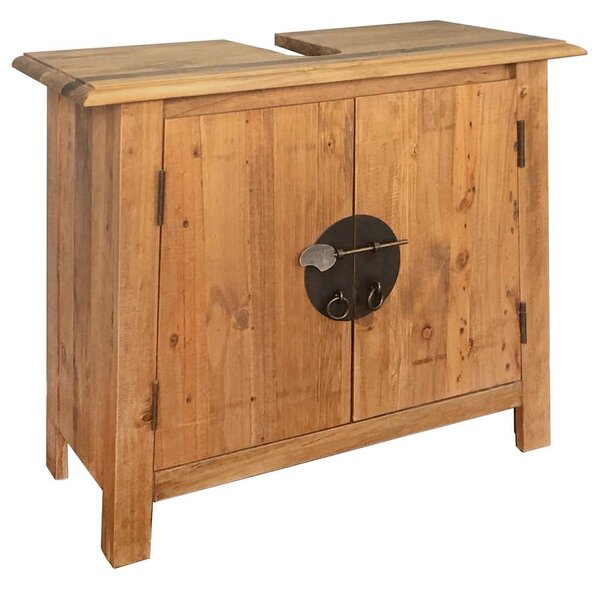 Koupelnová skříňka pod umyvadlo masivní borové dřevo 70x32x63cm 246035
