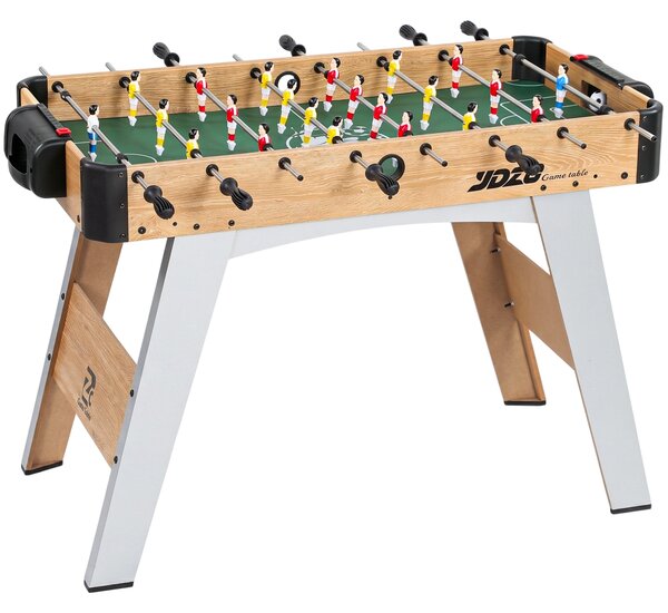 SPORTNOW stolní fotbálek pro děti i dospělé, 22 hráčů, 2 mini míčky, manuální počítadla, protiskluzové rukojeti — rodinná hra, 109 × 77 × 72 cm, žlutý