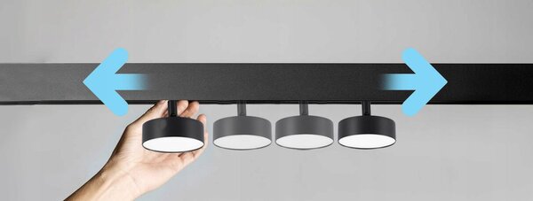 Lištový LED reflektor 12 W, 3000 K, 1080 lm, teplá bílá, IP20, CRI 90, Ø 9 cm