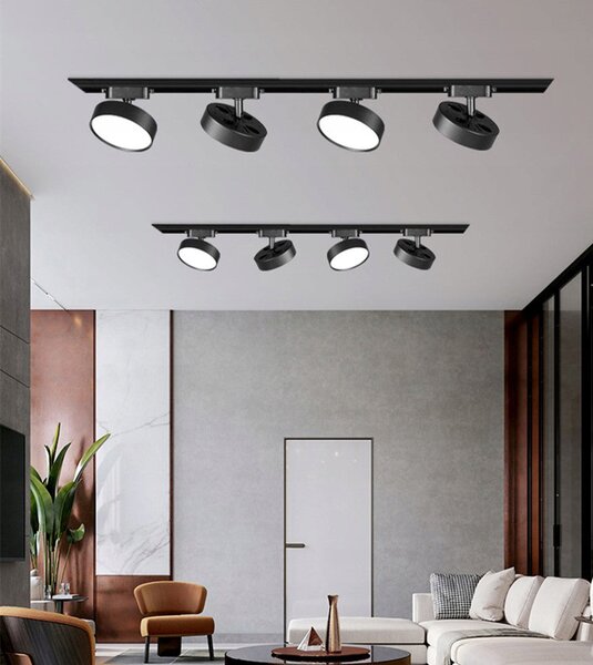 Lištový LED reflektor 12 W, 3000 K, 1080 lm, teplá bílá, IP20, CRI 90, Ø 9 cm