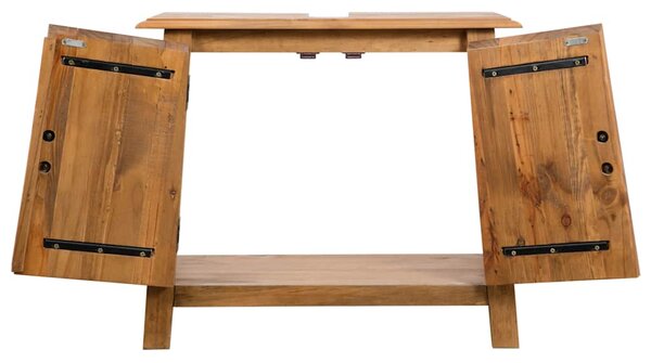 Koupelnová skříňka pod umyvadlo masivní borové dřevo 70x32x63cm 246035