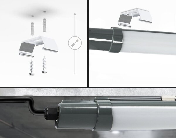 Prachotěsné LED svítidlo 36 W, 120 cm, IP65