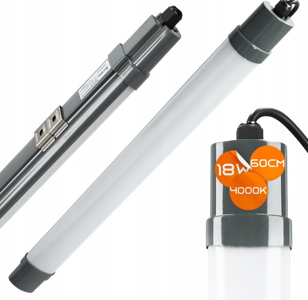 Prachotěsné LED svítidlo 18 W, neutrální bílá, IP65
