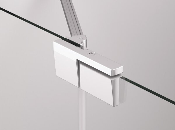 Ronal CADURA CA13 jednokřídlé sprchové dveře 90 cm Šířka: 900 mm, Profil: Bílá, Sklo: Hladké čiré
