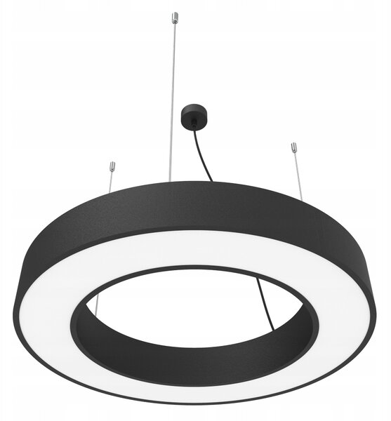 Černé kulaté kancelářské závěsné LED svítidlo 30 W, 40 cm