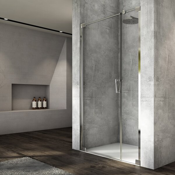Ronal CADURA CA31C jednokřídlé sprchové dveře 90 cm Šířka: 900 mm, Profil: Aluchrom, Sklo: Hladké čiré