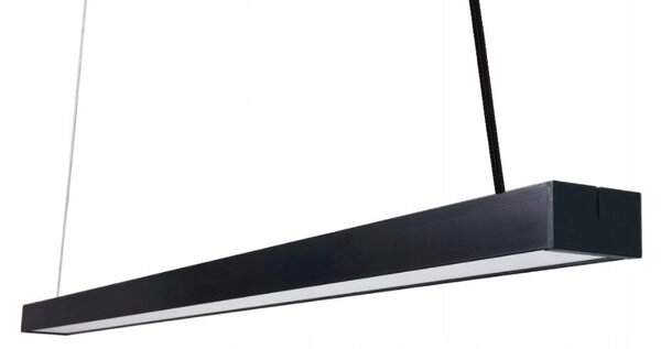 Černé kancelářské závěsné LED svítidlo 60 W, 2 m