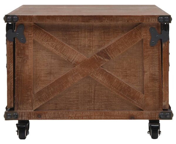 Konferenční stolek z masivní jedle 91 x 51 x 38 cm hnědý 246119