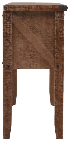 Konzolový stolek masivní jedlové dřevo 131 x 35,5 x 75 cm hnědý 246121