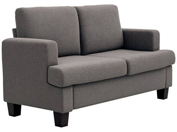 HOMCOM kompaktní 2místná pohovka 140 cm — moderní chenille s odnímatelnými opěrkami | Aosom