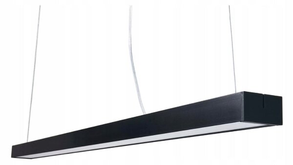 Černé kancelářské závěsné LED svítidlo 60 W, 2 m