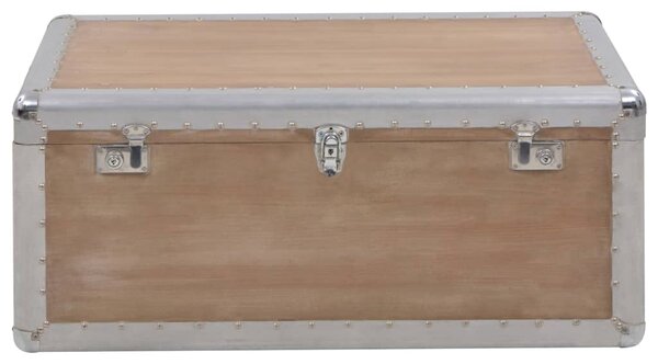Úložný box z masivního jedlového dřeva 91 x 52 x 40 cm hnědý 246124