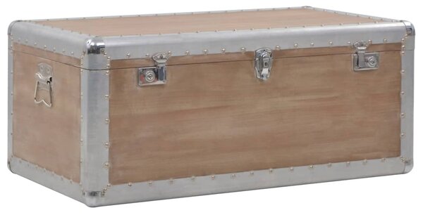 Úložný box z masivního jedlového dřeva 91 x 52 x 40 cm hnědý 246124