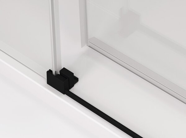 Ronal CADURA CAS2 posuvné sprchové dveře 110 cm Šířka: 1100 mm, Profil: Bílá, Sklo: Hladké čiré