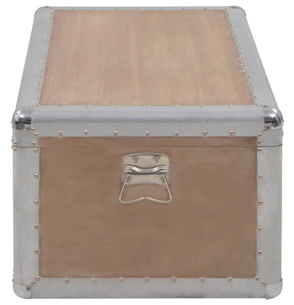 Úložný box z masivního jedlového dřeva 91 x 52 x 40 cm hnědý 246124