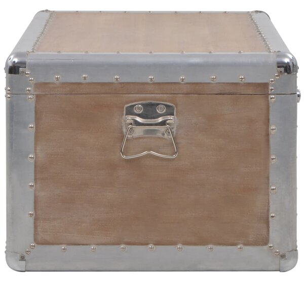 Úložný box z masivního jedlového dřeva 91 x 52 x 40 cm hnědý 246124