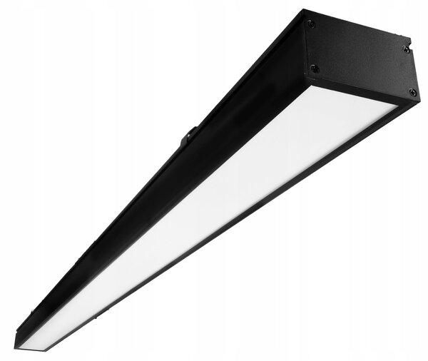 Černé kancelářské závěsné LED svítidlo 30 W, 120 cm, 2400 lm, neutrální bílá 4000 K, IP20, stmívatelné