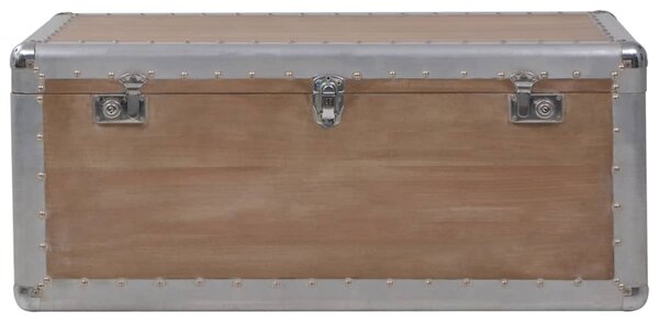 Úložný box z masivního jedlového dřeva 91 x 52 x 40 cm hnědý 246124