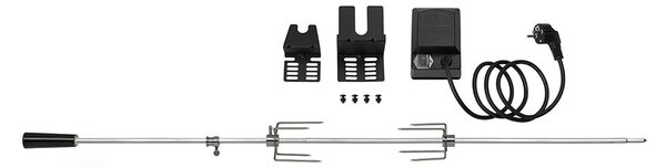 Grilovací jehla + rožeň s el. motorem 220V pro gril RANGLER
