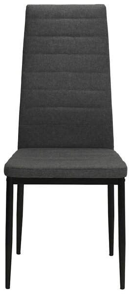 Jídelní židle 2 ks tmavě šedé textil 246179