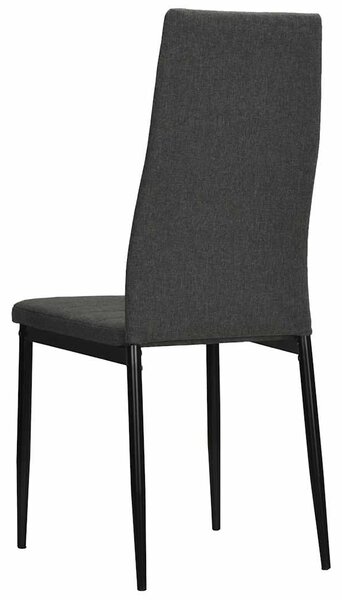 Jídelní židle 2 ks tmavě šedé textil 246179