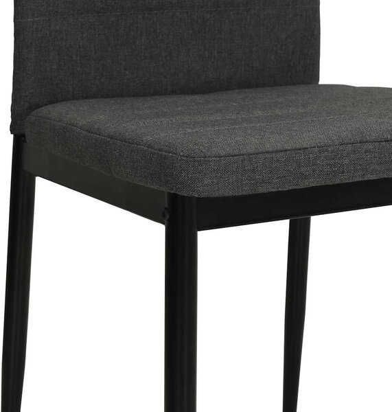 Jídelní židle 2 ks tmavě šedé textil 246179