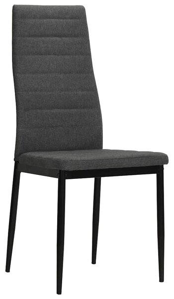 Jídelní židle 2 ks tmavě šedé textil 246179