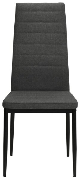Jídelní židle 4 ks tmavě šedé textil 246180